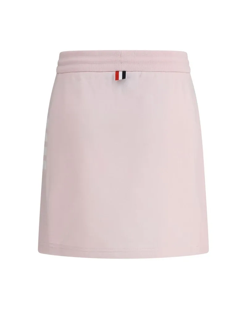 Thom Browne Women's Multicolor Cotton Mini Skirt Pink