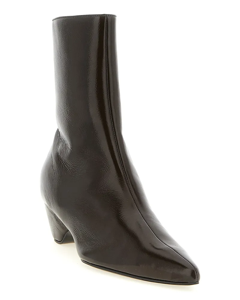 KHAITE Women's Brown Calfskin Ankle Boots Brown