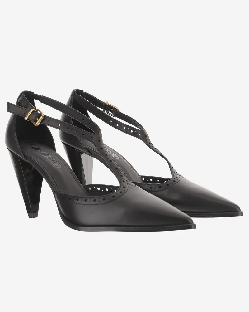 Pinko Women's Leather Pumps Gwen Black Upper: Cow Black