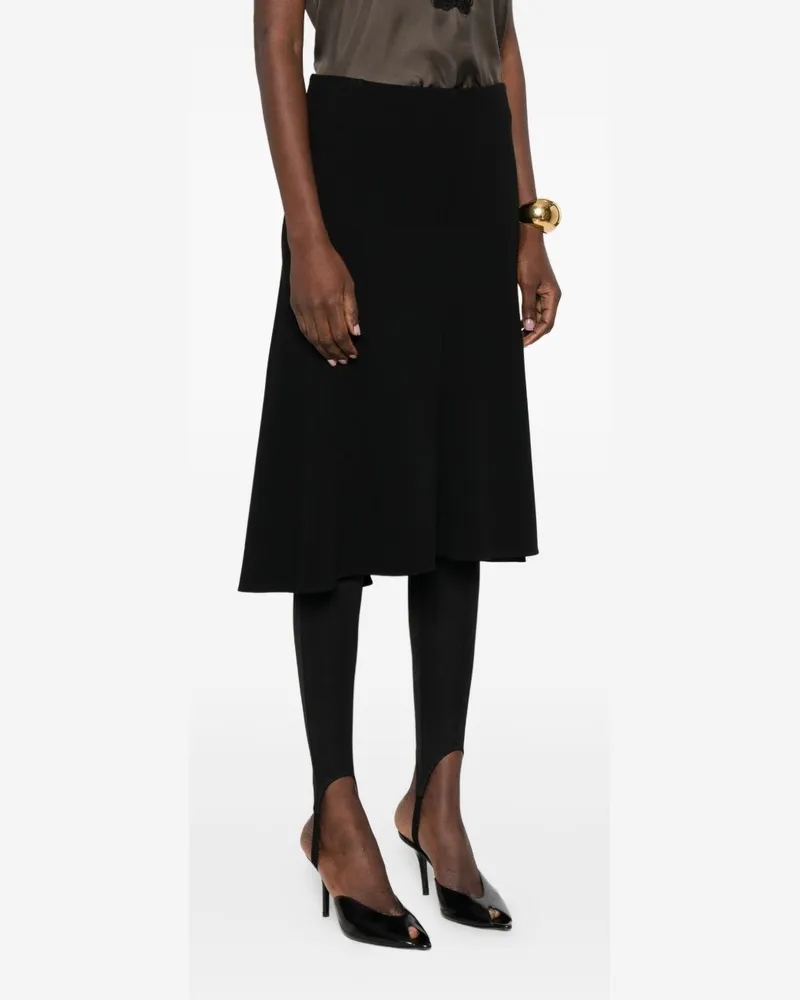 Jil Sander Asymmetric Layered Skirt — Black Black