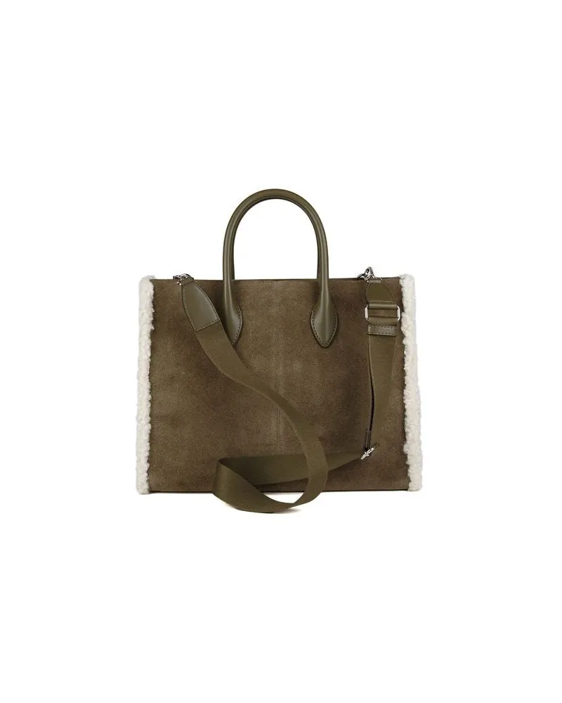 Michael Kors Women's Tote Olive Suede Tote-bags Olive