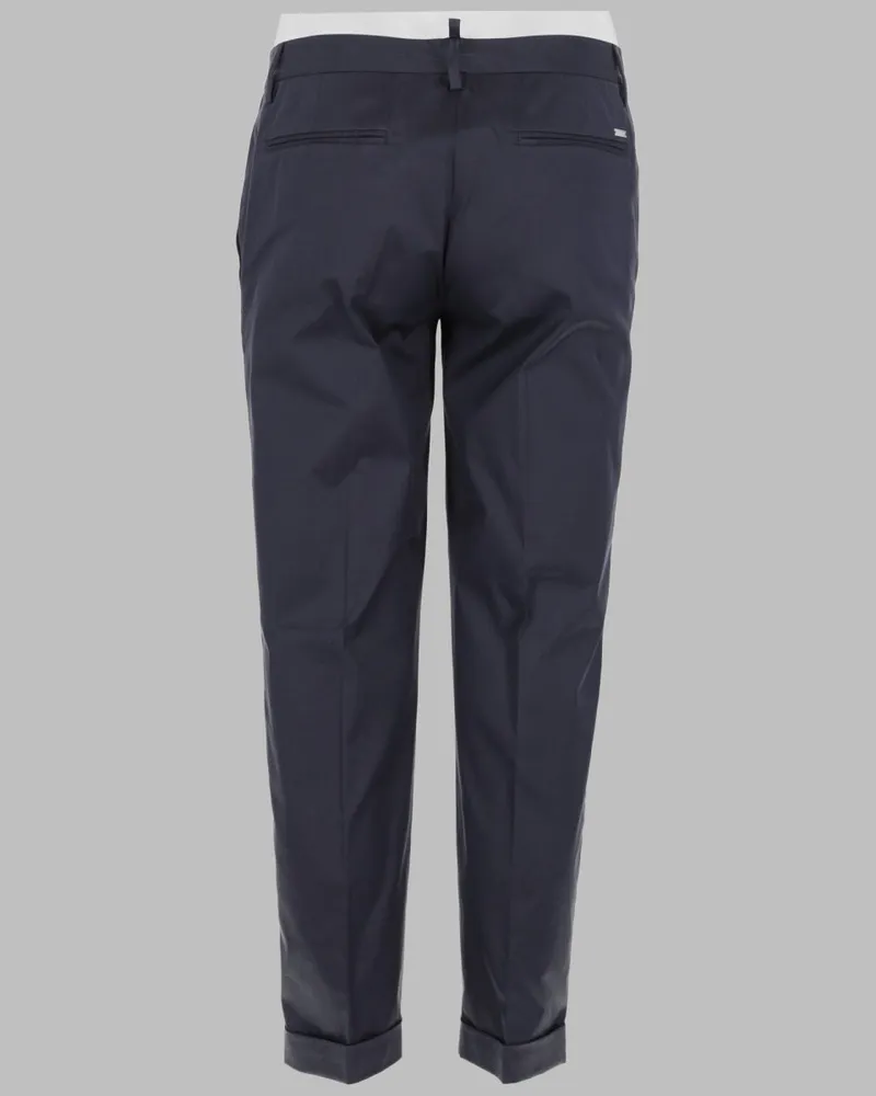 Dsquared2 Stretch Cotton Trousers — Blue Blue
