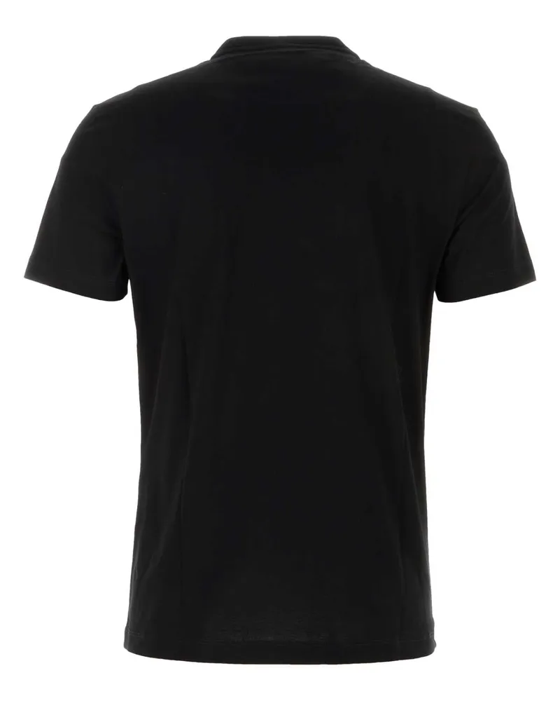 Versace Men's Black Cotton T-Shirt 1b000 T-shirts And Polos Black