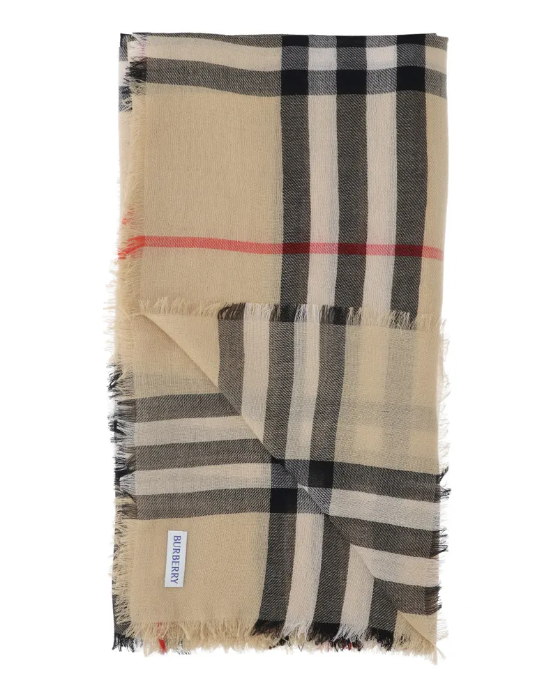 Burberry Women's Scarfs Beige Wool Beige
