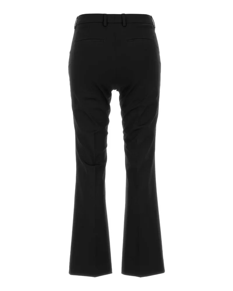 PT TORINO Women's Tailored Cotton-Blend Trousers Black Elastane Black