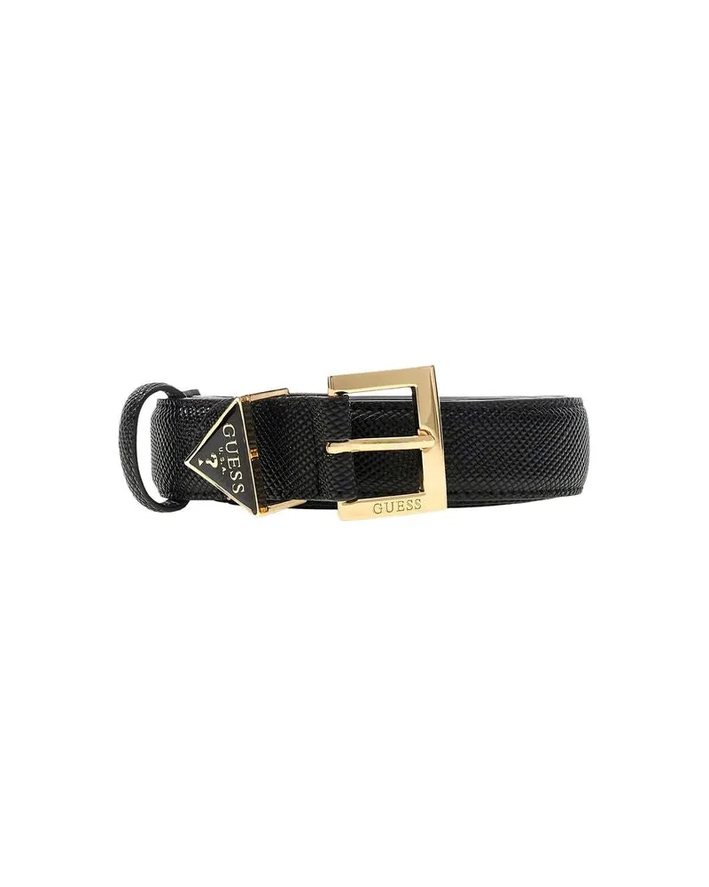 Guess Women's Belt Black Polyester Accessories Black