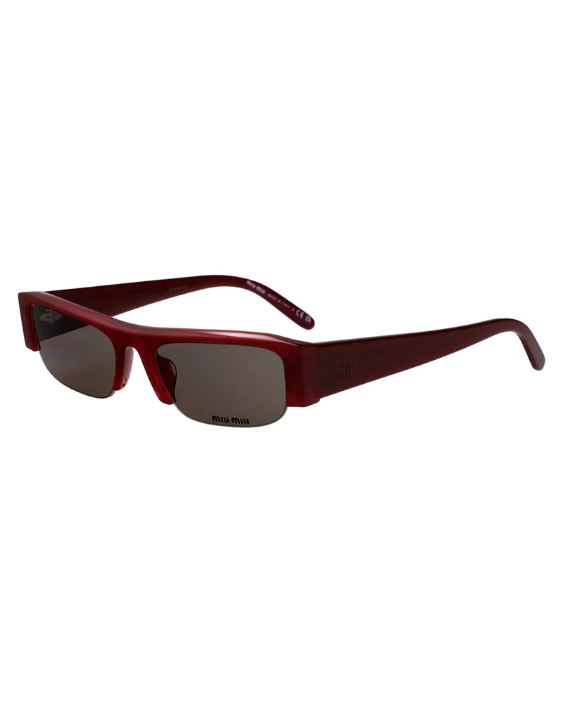 Miu Miu Women's Sunglasses Opal Burgundy Acetate Burgundy