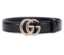 Double G Calf Leather Belt — Black