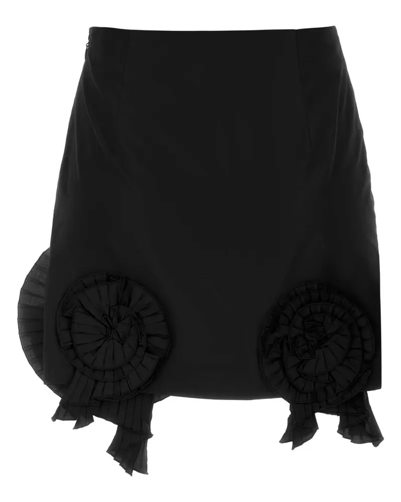 Blumarine Ruffled Hem Skirt — Black Black