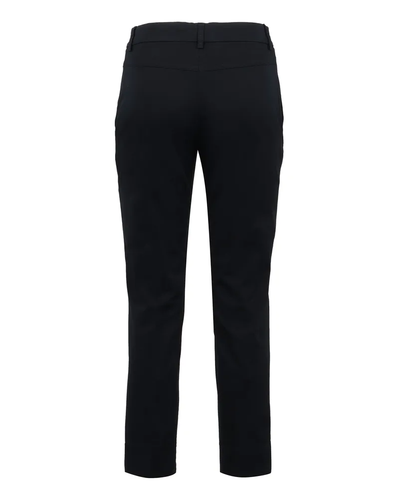 ASPESI Women's Cotton Trousers Blue Tapered Black