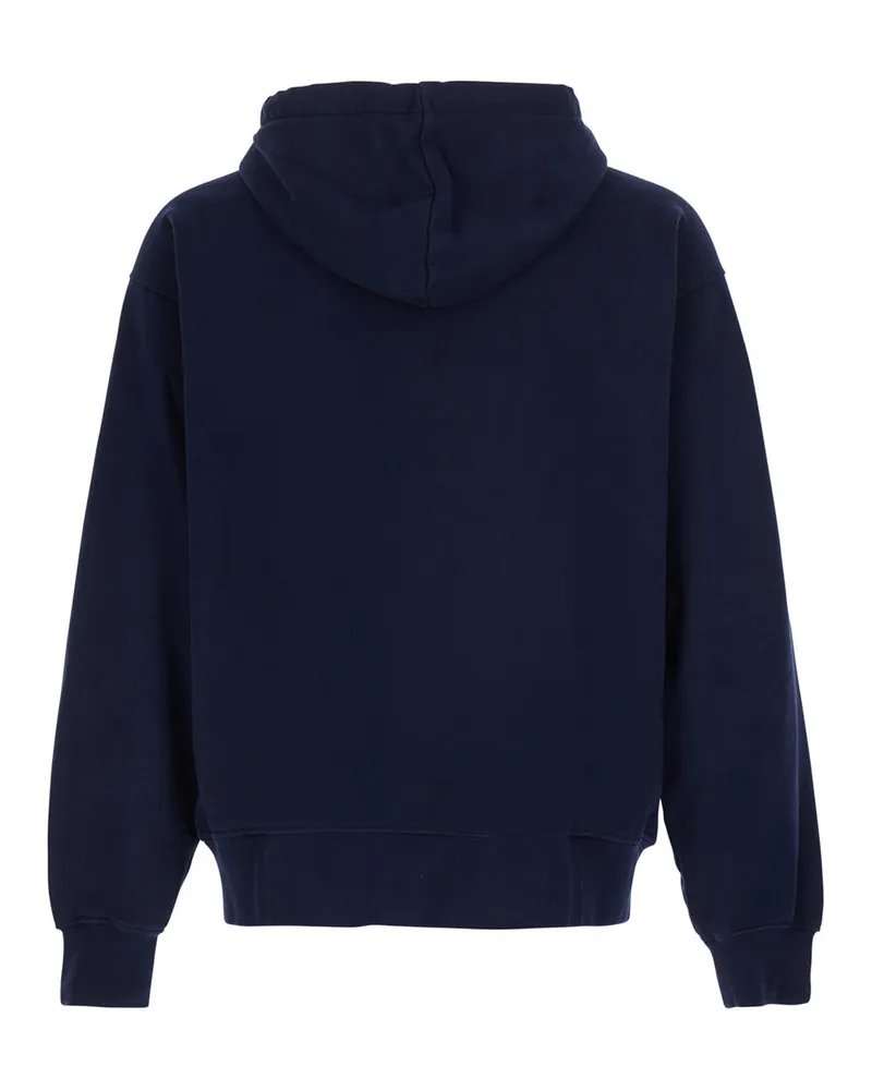 Drôle de Monsieur Men's Zip Hoodie Navy Cotton Sweatshirts Sweater Navy