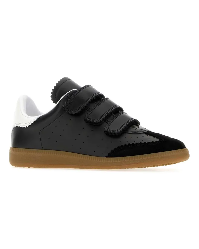 Isabel Marant Women's Black Leather And Suede Classic Sneakers Black
