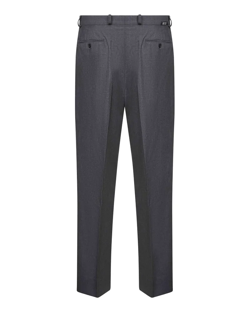 Prada Men's Slate Virgin Wool Blend Trousers Grey Gray