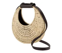 Women's Good Night Moon Wicker Bag Raffia Ivory Handbags-purses