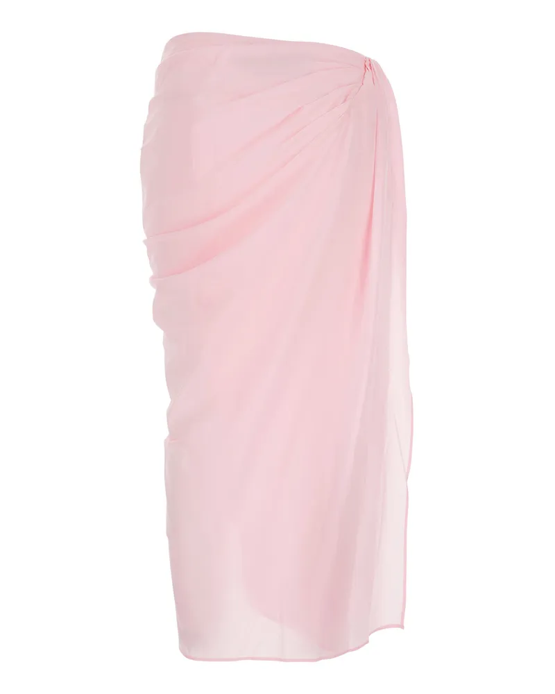 Jacquemus Women's Skirt Pink Tech Fabric Polyester Pink