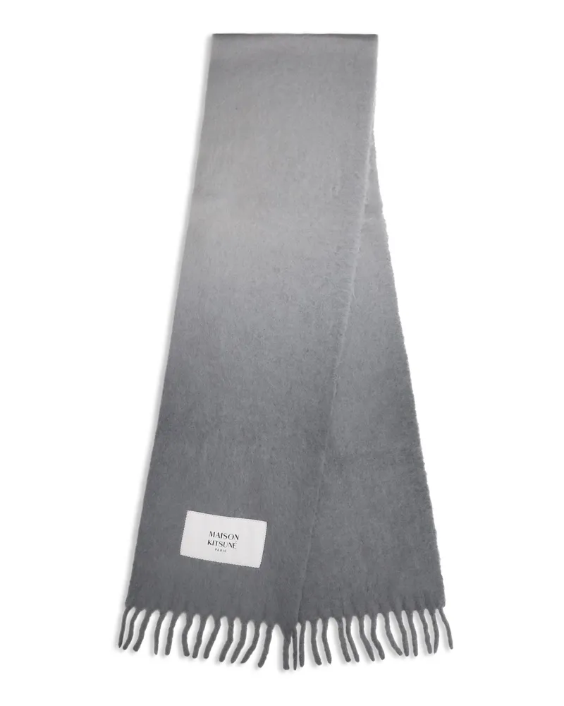 Kitsuné Gradient Alpaca Scarf — Gray Gray
