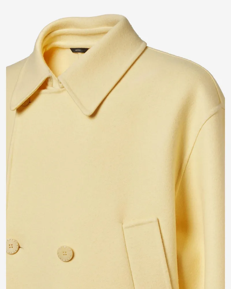 Fendi Men's Wool Coat Cream Cream