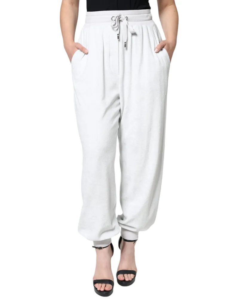 Dolce & Gabbana Women White Nylon Jogger Sweatpants Pants Elastane White