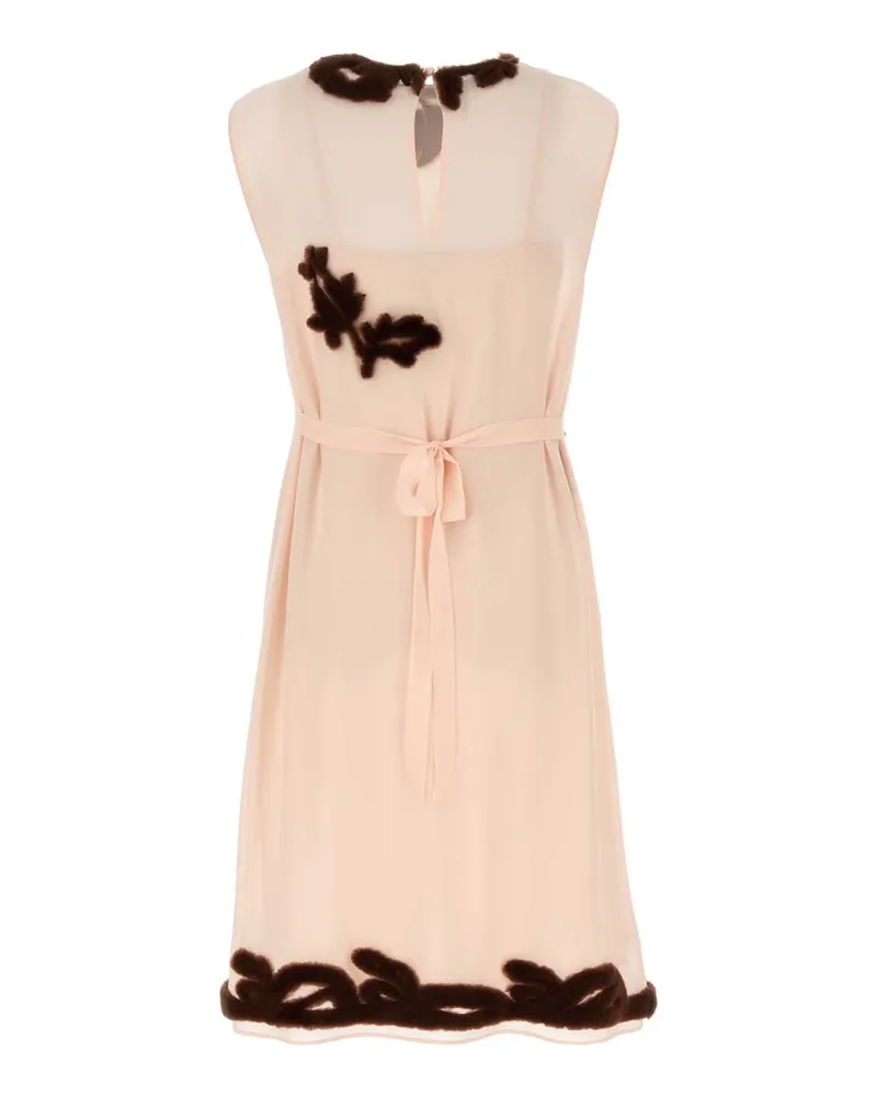 Prada Women's Light Pink Georgette Dress Cacao Exterior: Silk Lining: Abiti Pink