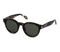 JU-21429 Tortoiseshell Round Sunglasses — Black