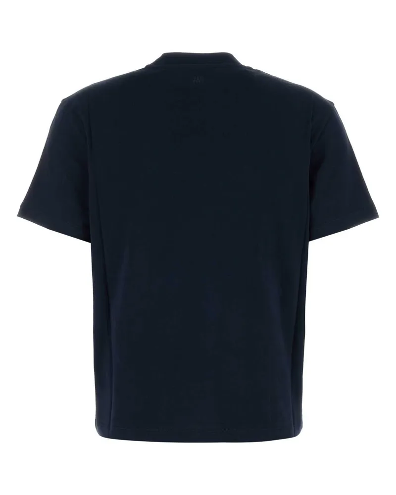 AMI Paris Organic Cotton T-Shirt — Navy Navy
