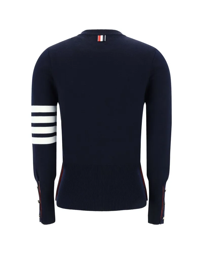 Thom Browne Women's Blue Wool Oves Aries Sweatshirt Clothing Navy