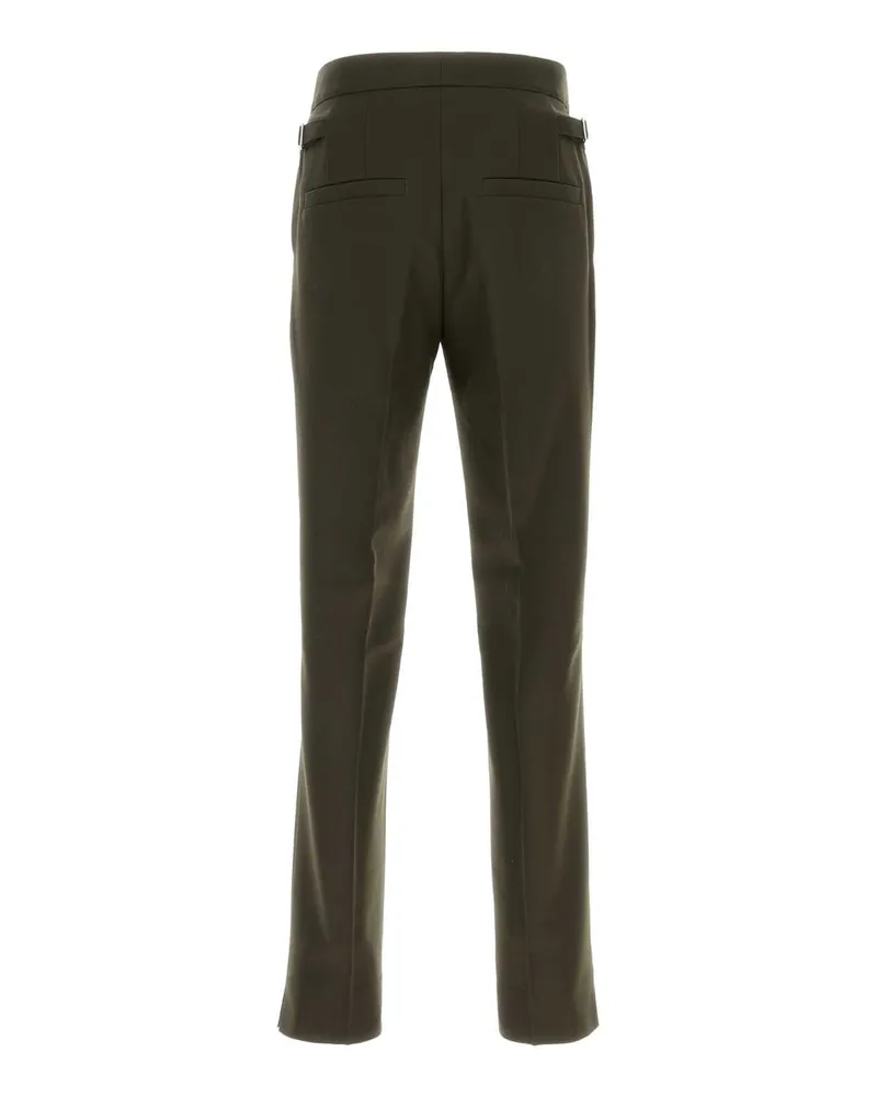 Namacheko Men's Olive Green Wool Pant Olivebrown Pantaloni Green