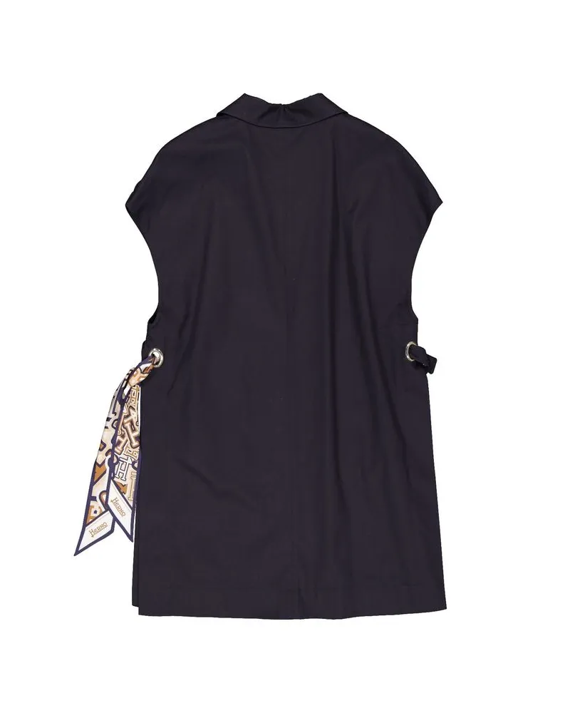 Herno Sleeveless Cotton Vest — Navy Blue