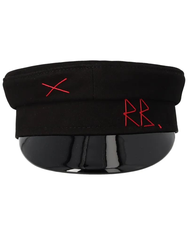RUSLAN BAGINSKIY KPC033PS26_CBLACK Cotton Baker Boy Flat Cap — Black Black