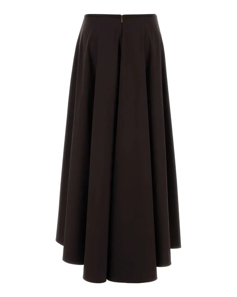 AGNONA Women's Brown Stretch Poplin Skirt Brownchocolate Exterior: Cotton Elastane Gonne Brown