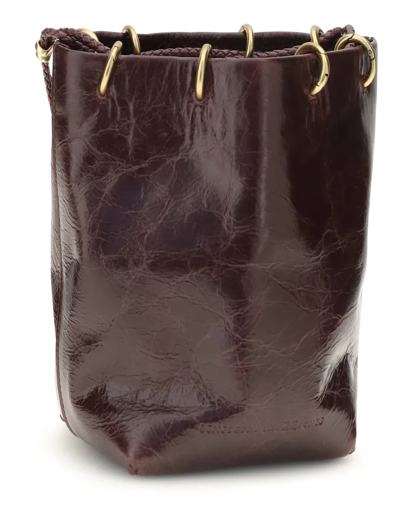 Benedetta Bruzziches Doudou Petite Suede Bucket Bag — Brown Brown