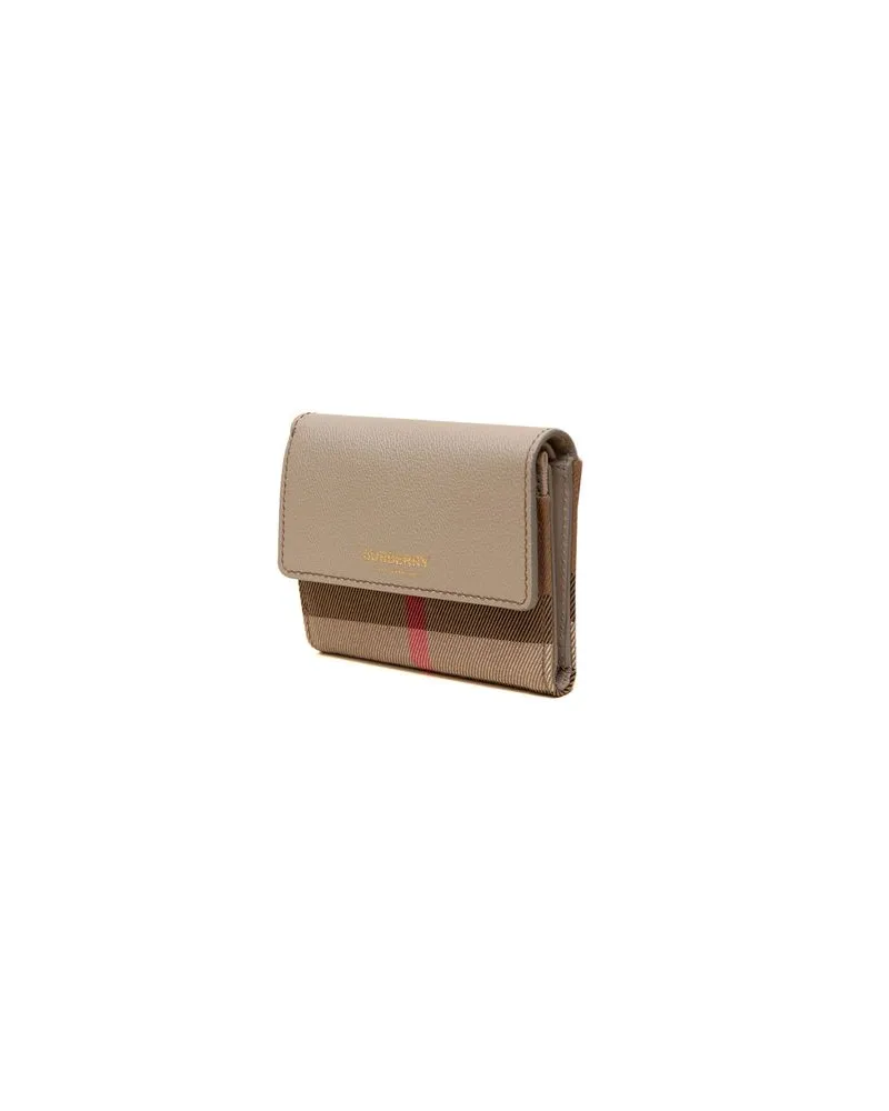 Burberry Lancaster Check Wallet — Beige Beige