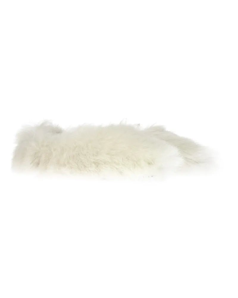 Jil Sander Eco Fur Slippers — White White