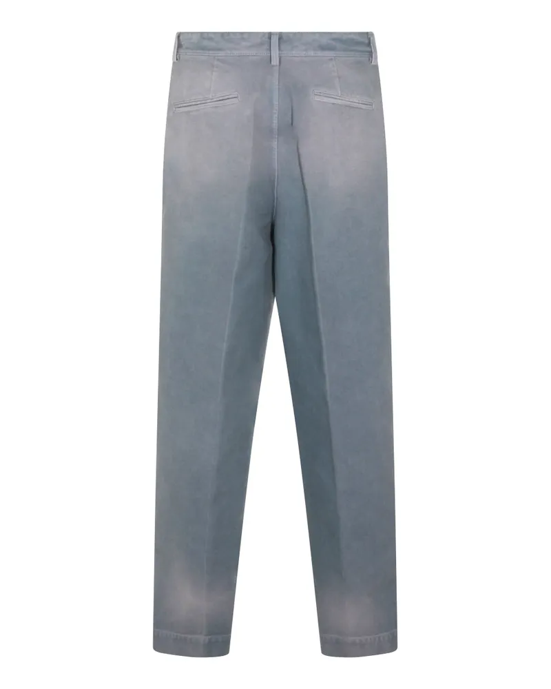 Marni Men's Trousers Light Blue _100 % Co Gray