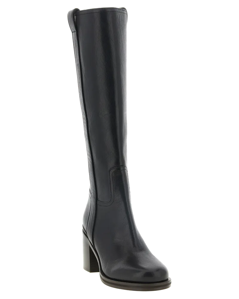 Brunello Cucinelli Calfskin Over-The-Knee Boot — Black Black
