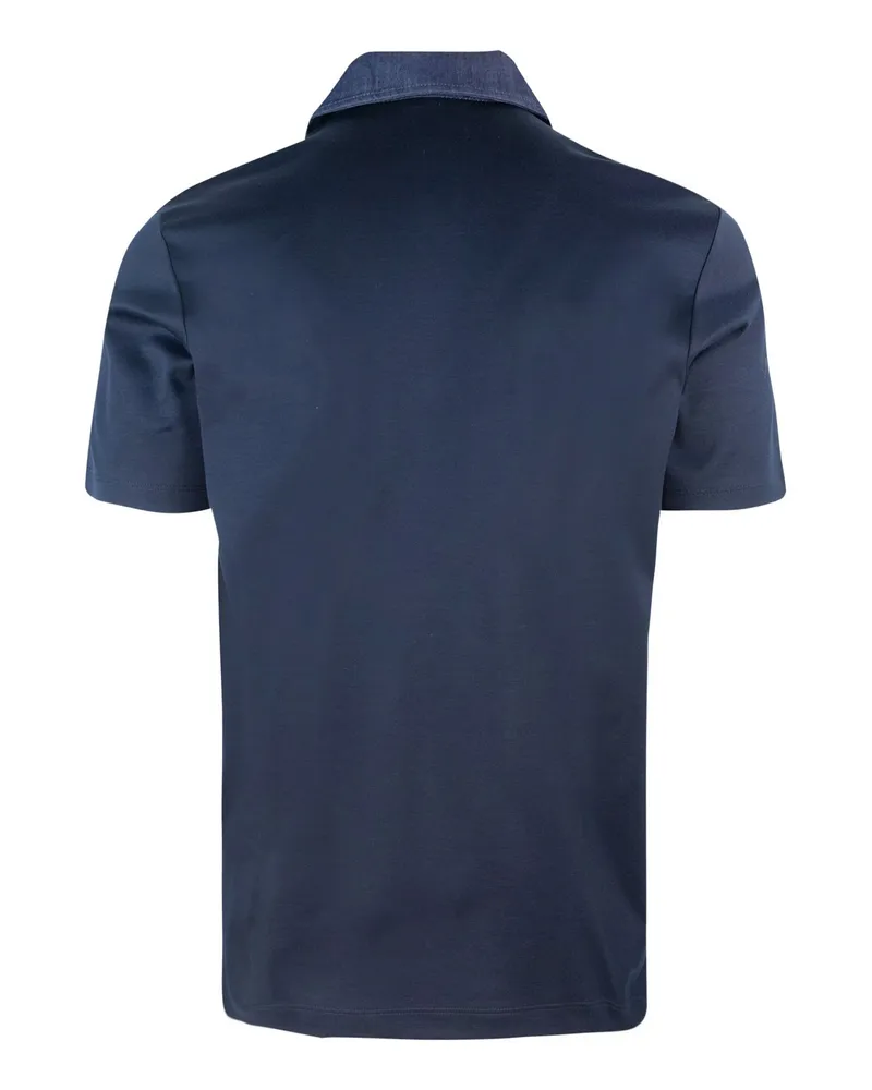 Paul & Shark Men Polo Shirt Aqua Touch Blue Cotton T-shirts And Polos Blue