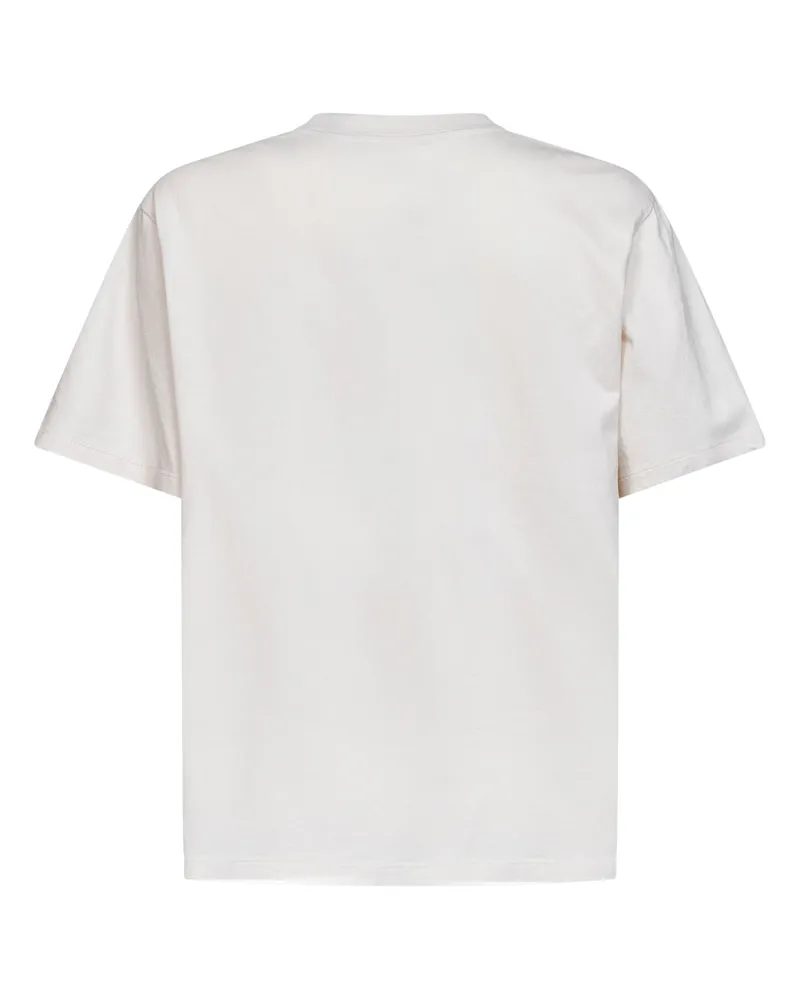 Maison Margiela Women's T-Shirt Numeric Asymmetric Cotton White T-Shirts & Jerseys White