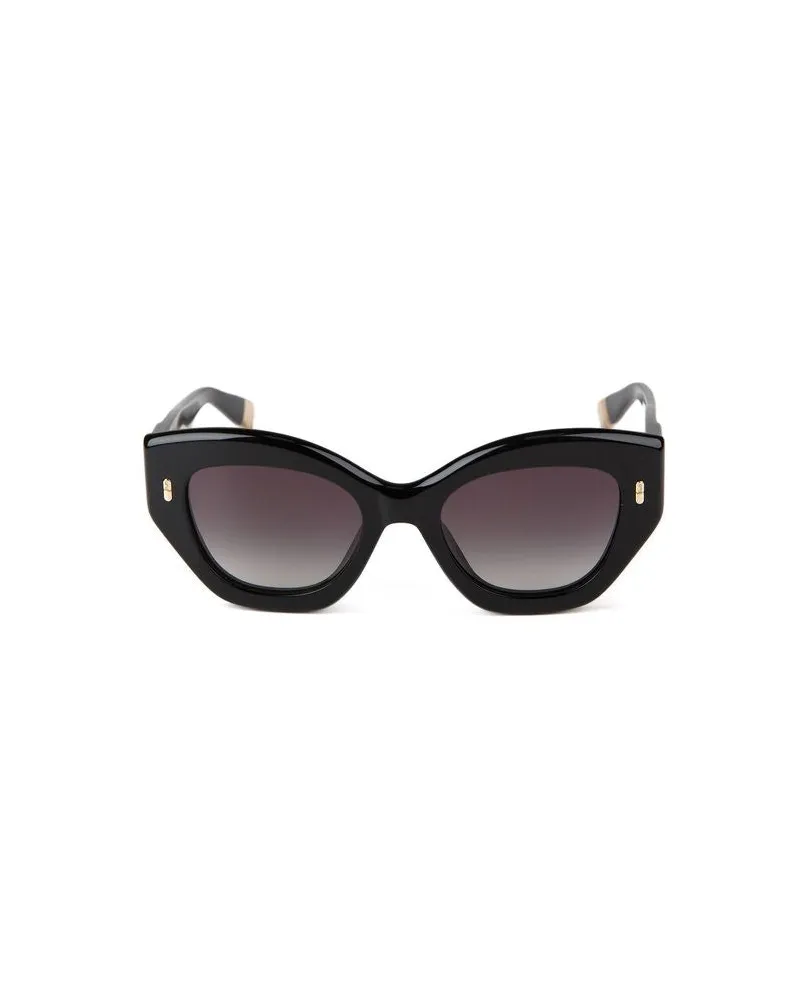 Furla Women's Sunglasses Glossy Black Acetate Black