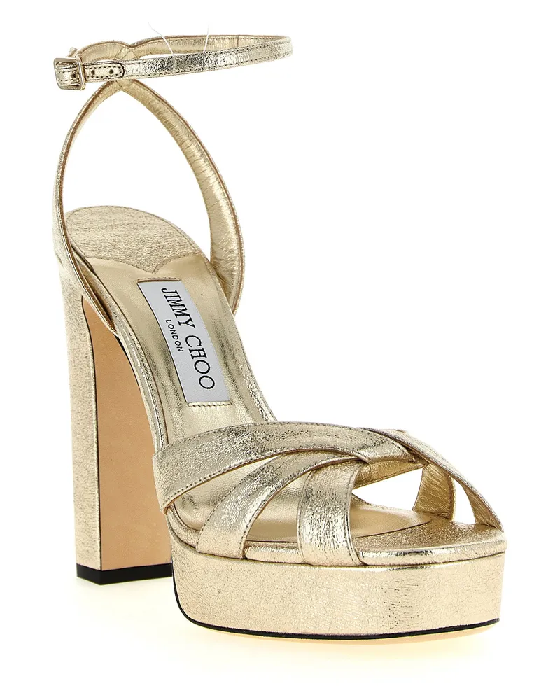 Jimmy Choo Kove Heels — Gold Gold