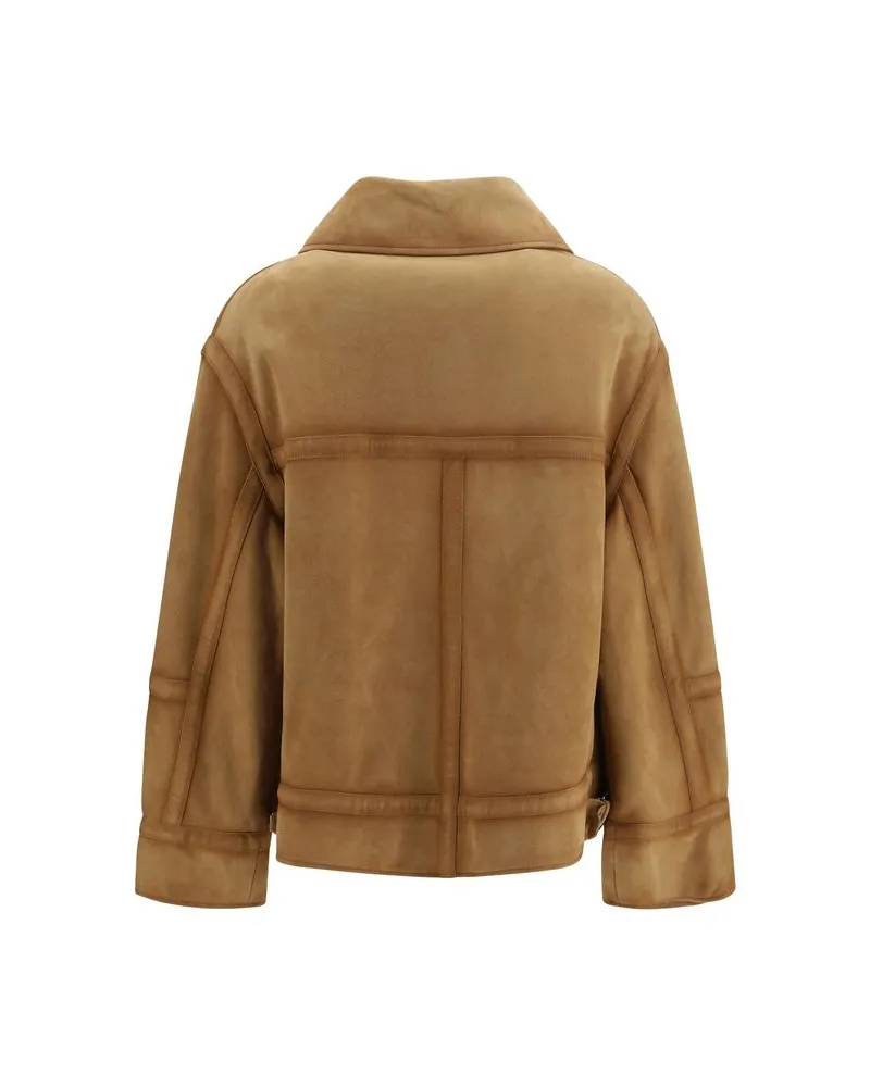 Ermanno Scervino Women's Brown Leather Bomber Clothing Brown