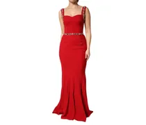 Embellished Sheath-Mermaid Gown — Red