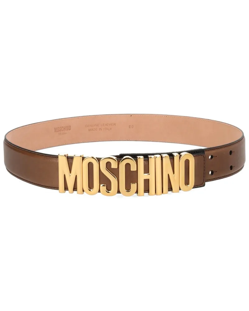 Moschino Leather Belt — Brown Brown
