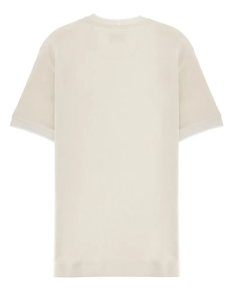 HUGO BOSS Cotton-Wool Blend T-Shirt — White White