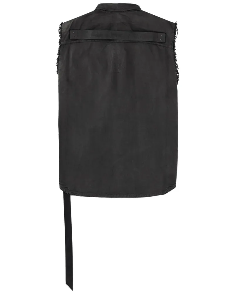 DRKSHDW by Rick Owens Cotton Vest — Black Black