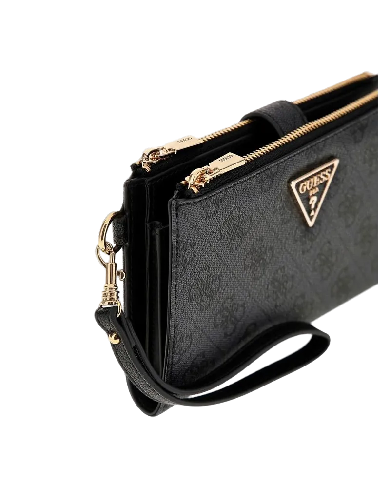 Guess Women's Wallet Coal Logo Polyurethane Bags Black