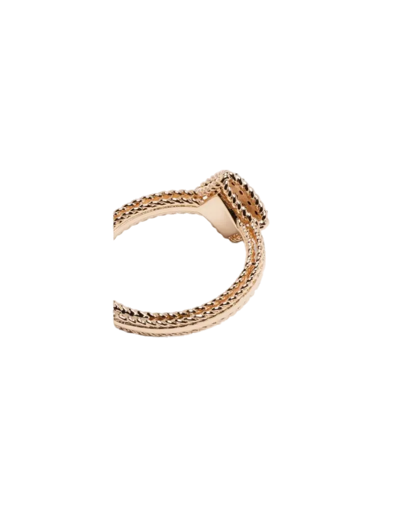Roberto Coin 18kt Rose Gold Diamonds Palazzo Ducale Ring Continuty Rose