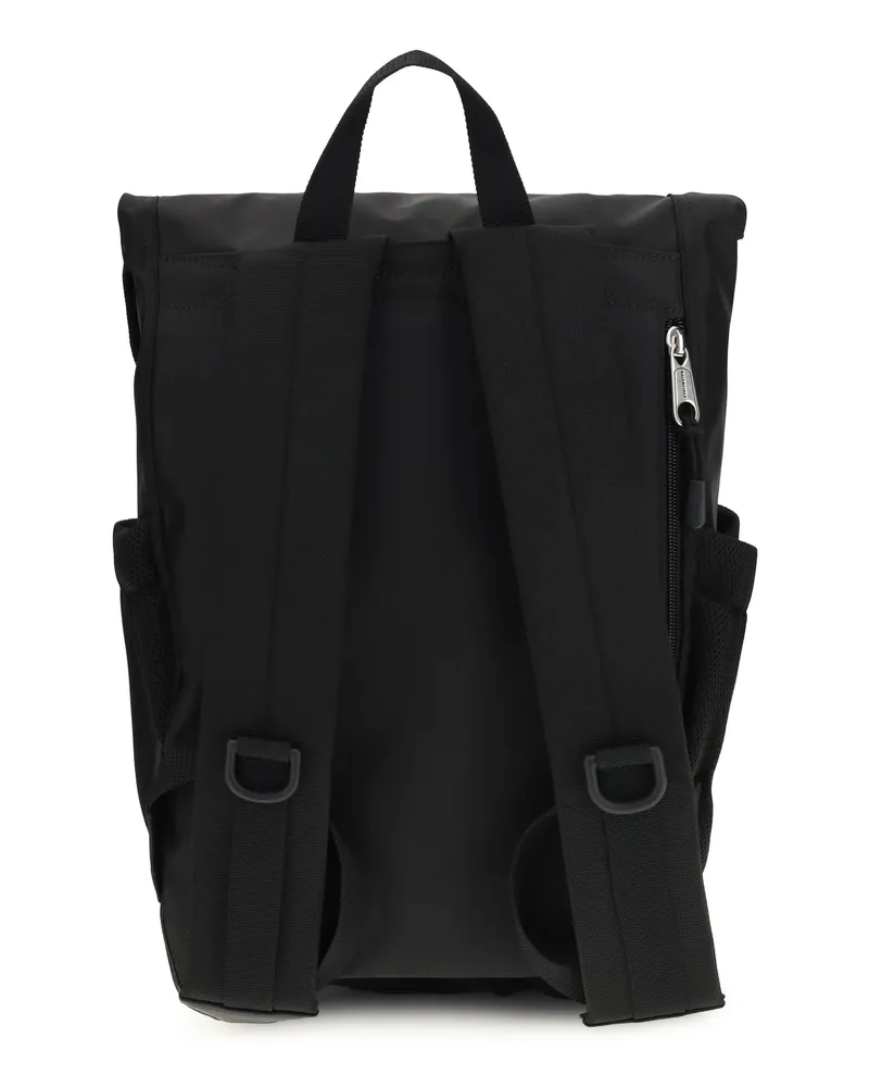 Balenciaga Men's Backpack With Metal Carabiner Black-White Nylon Backpacks Black/white Black