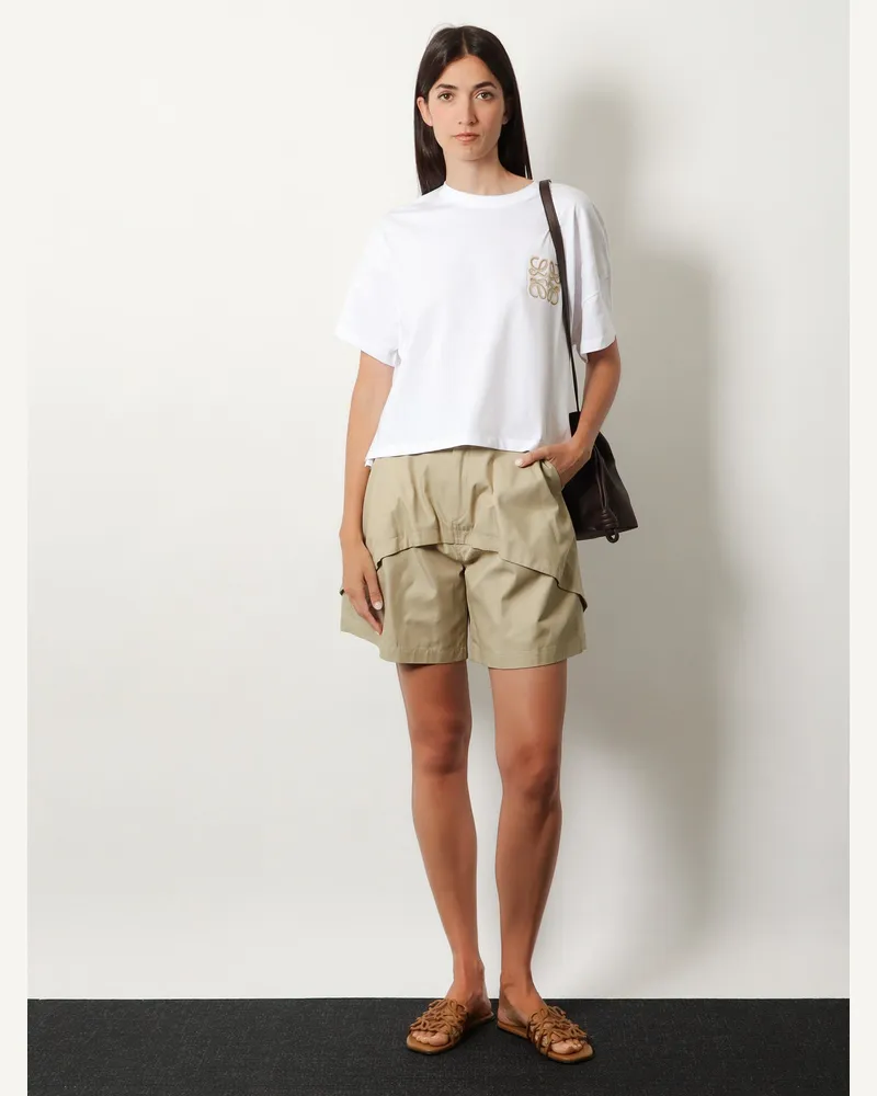 Loewe Women's Shorts Paulas Ibiza Beige Cotton Beige