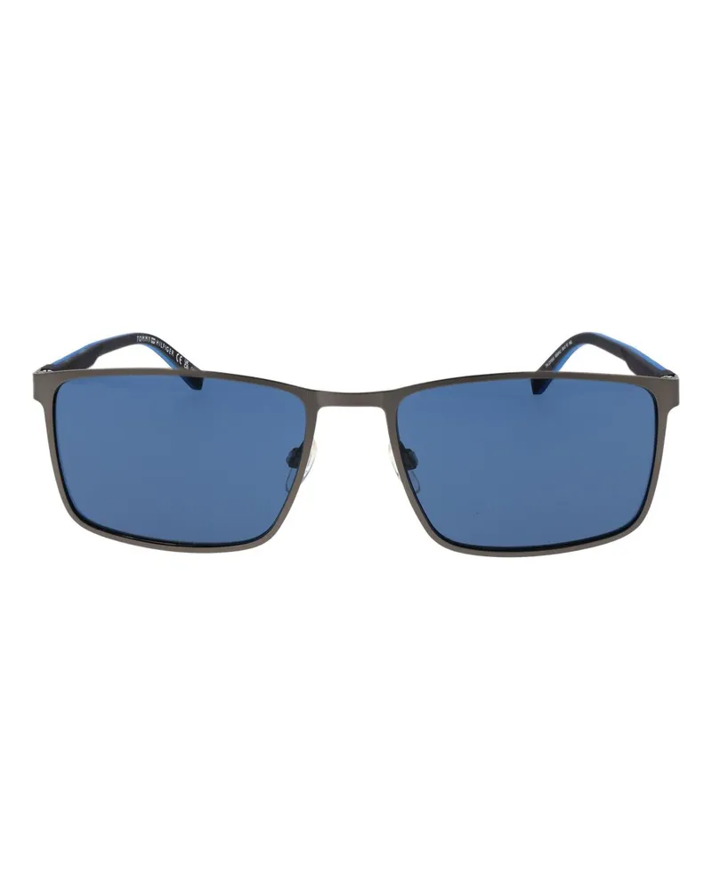 Tommy Hilfiger TO-1067520 Metal Rectangle Sunglasses — Gray Gray