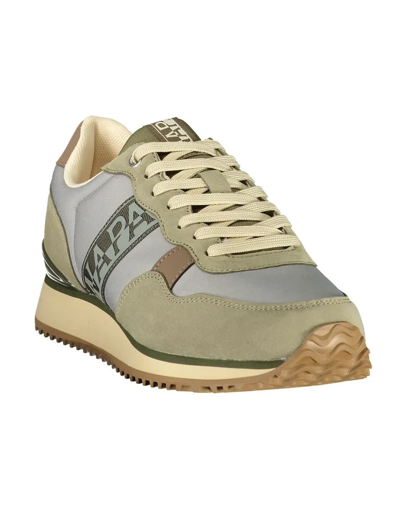 Napapijri Colour-Block Polyurethane Sneaker — Beige Beige